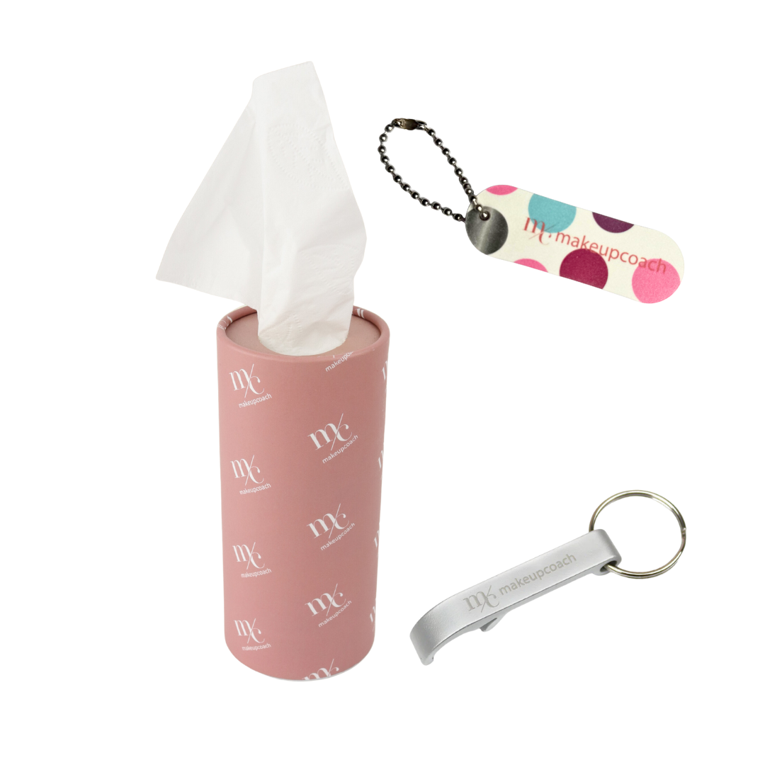 Auto Set: Kosmetiktuch Box, Flaschenöffner & Nagelfeile – makeupcoach