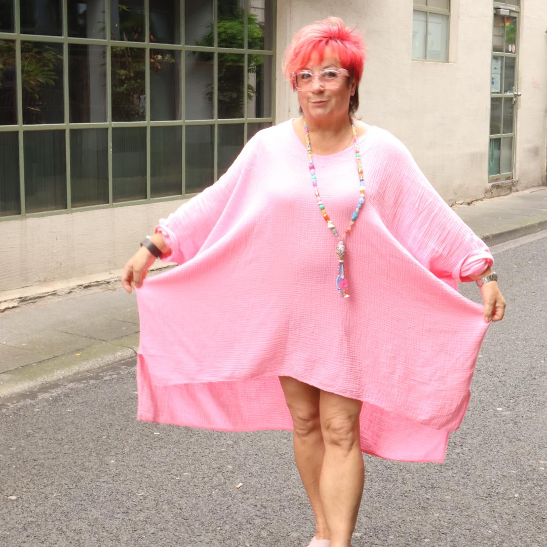 Oversized Musselin Tunika