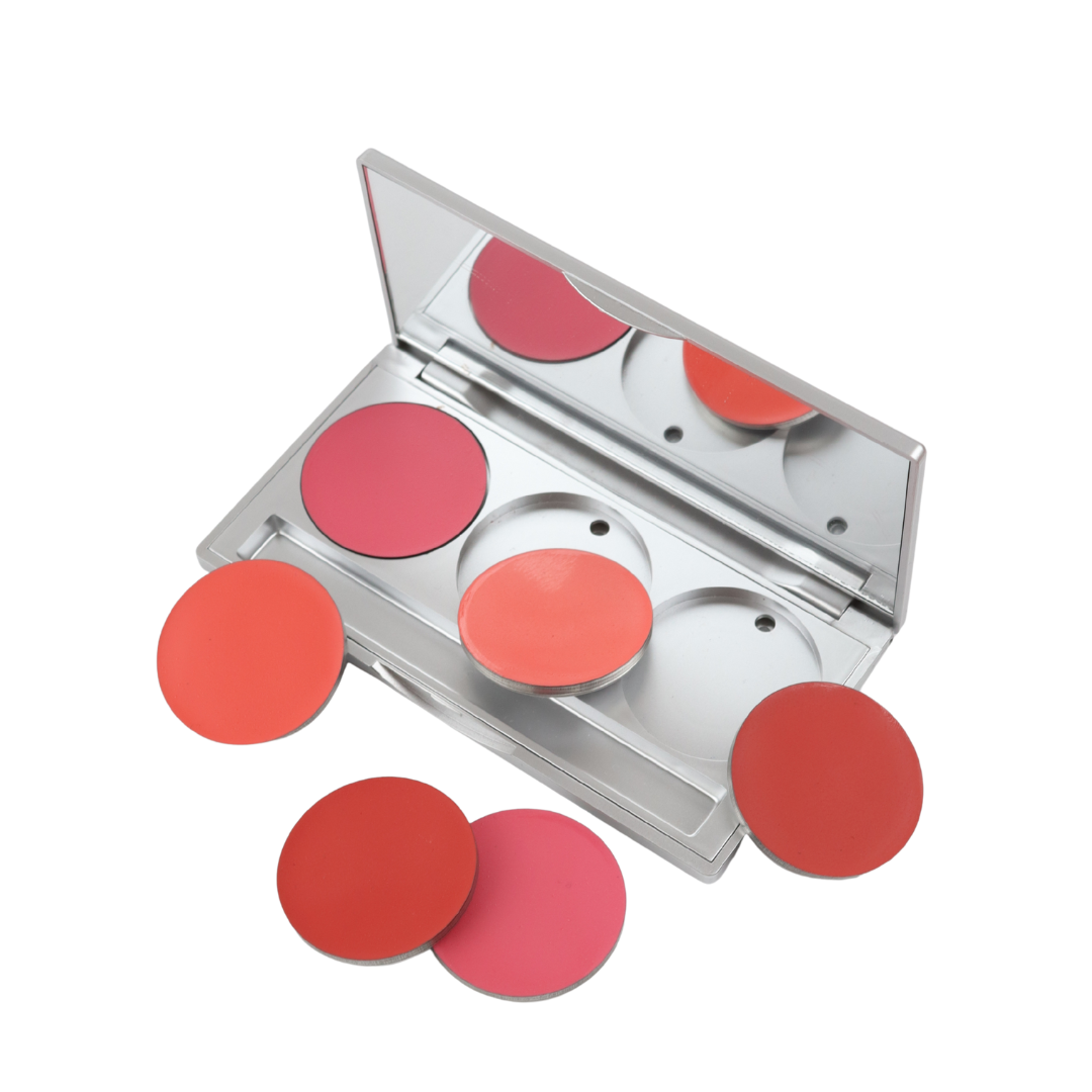 Creme Rouge Palette mit Pinsel