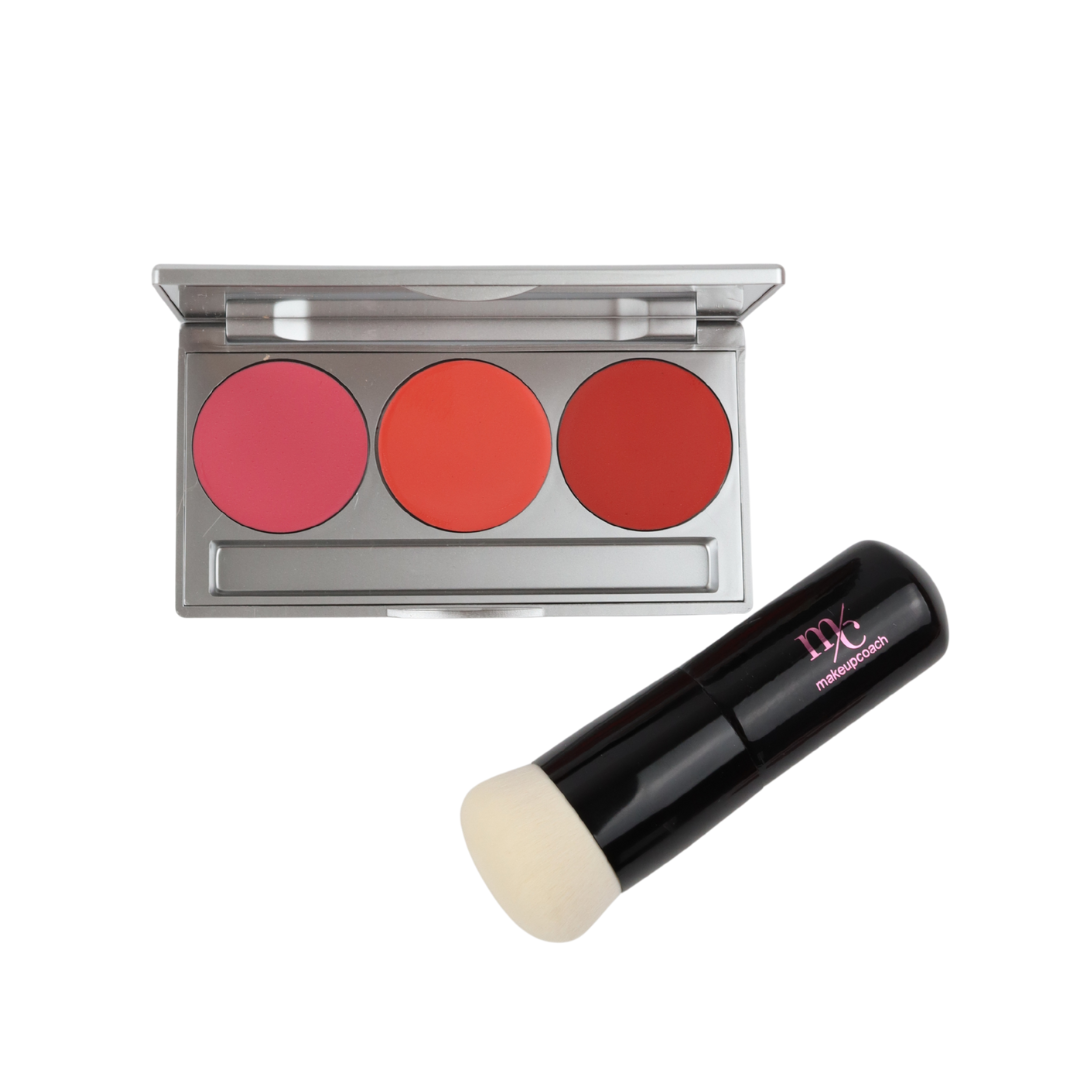 Creme Rouge Palette mit Pinsel