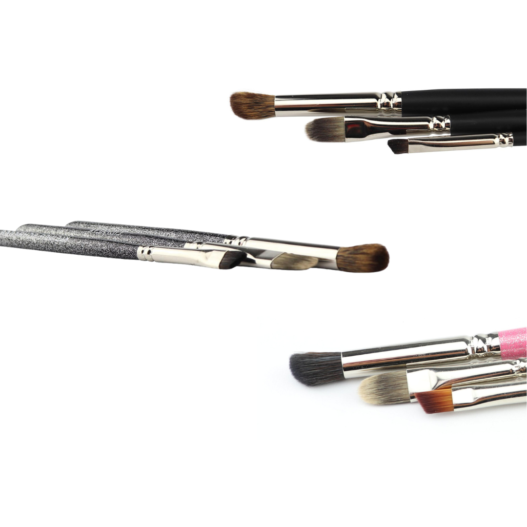 3er Set Pinsel für die Augen