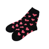 Schwarz mit pinken Herzen