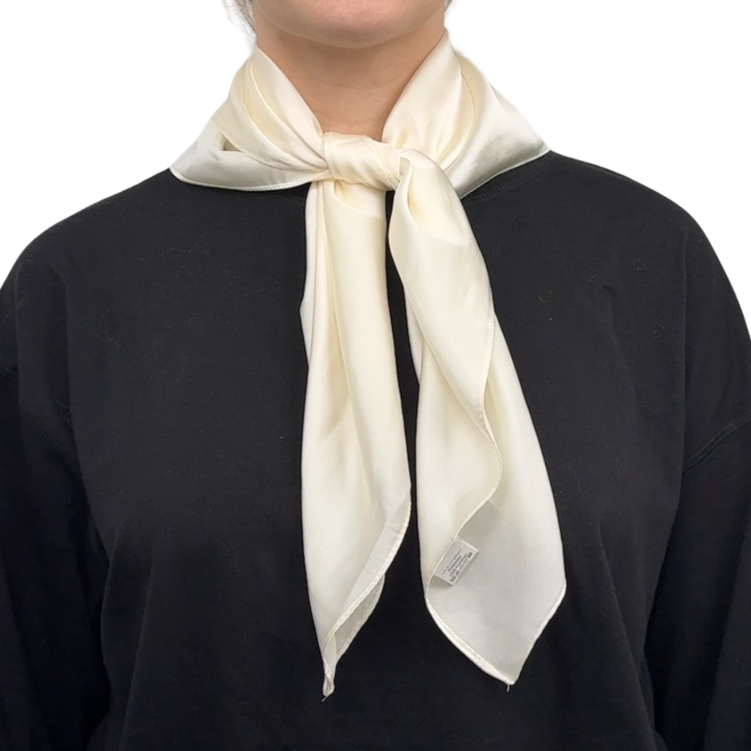 Satin Halstuch creme, einfarbig