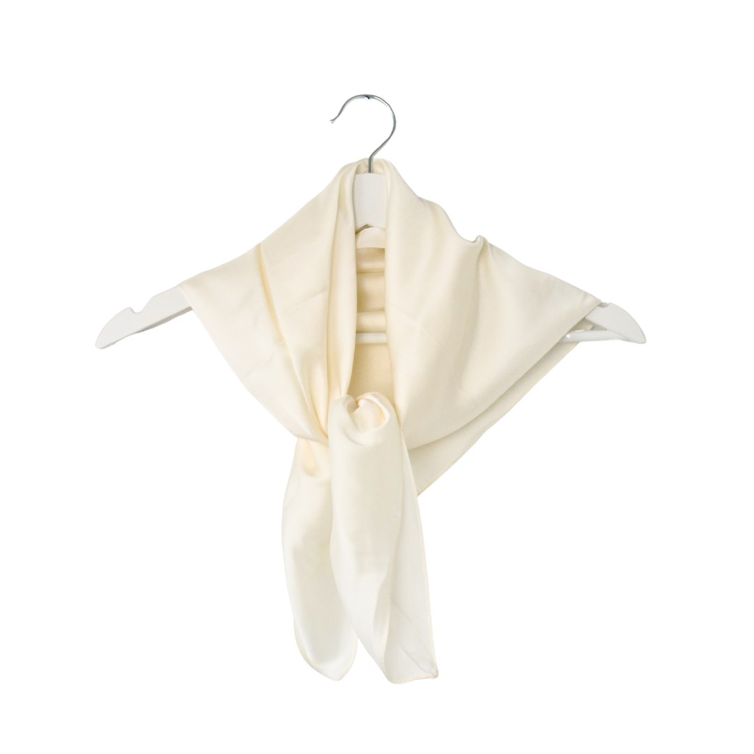 Satin Halstuch creme, einfarbig