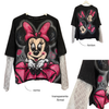Minnie Mouse mit Pailletten und transparentem Ärmeleinsatz