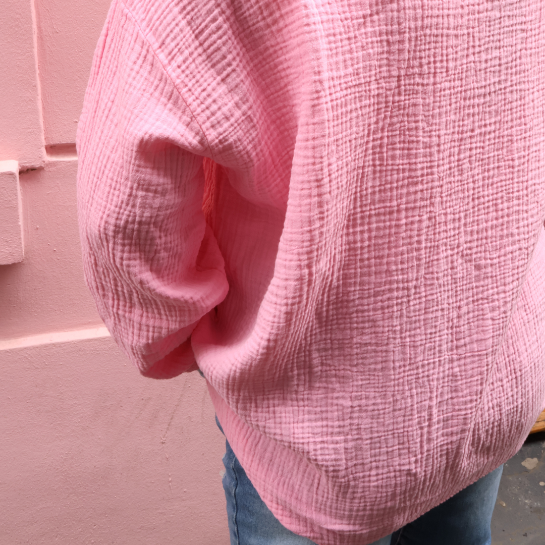 Musselin Langarm Shirt