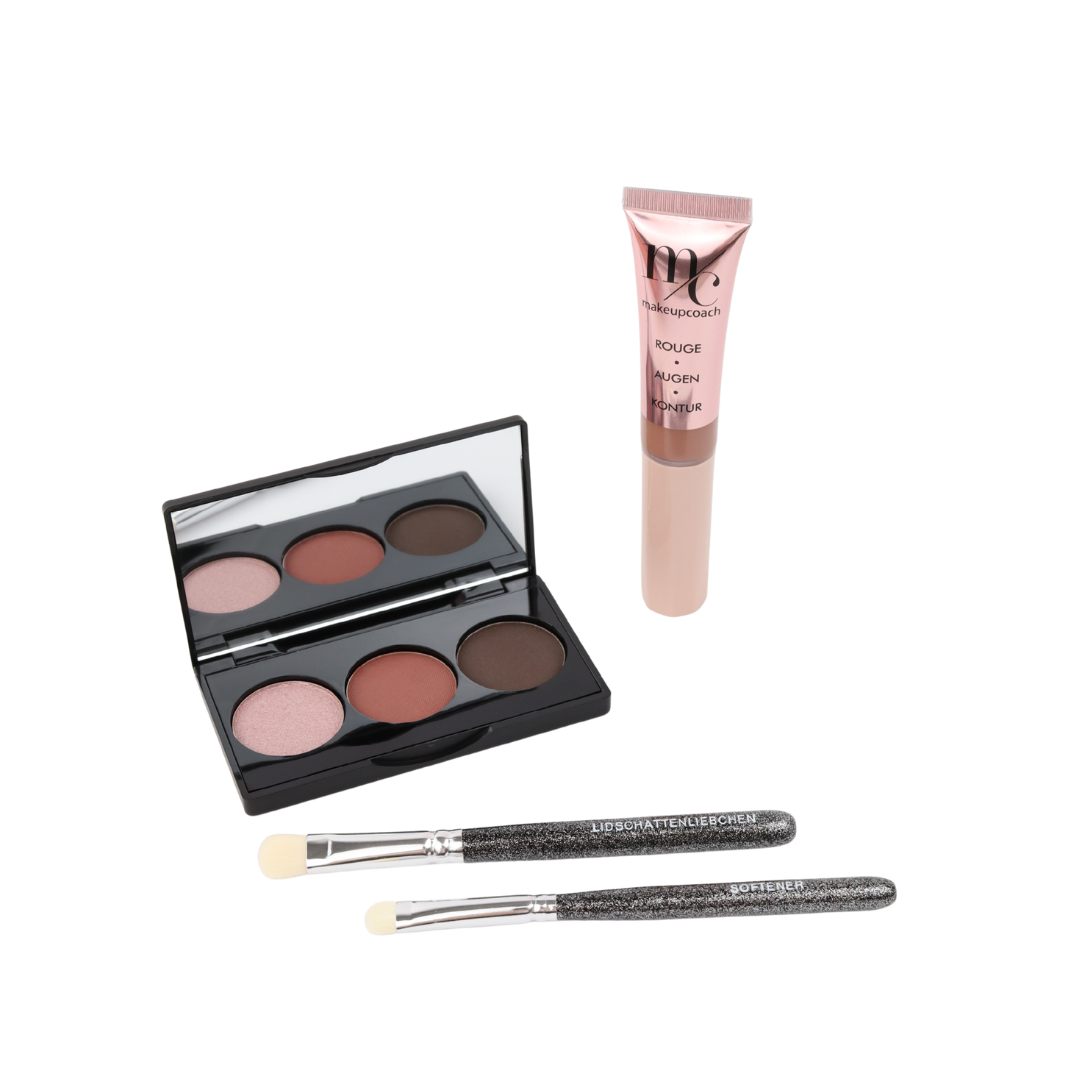 Mamaco Set: Creamy, 3er Palette, Pinsel Softener & Lidschatten Liebe