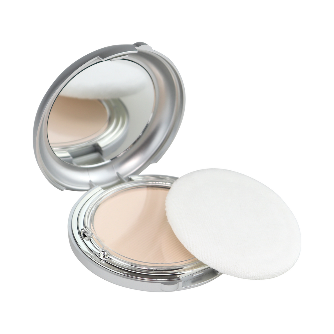 Lurrose Leere Puderdose Mit Spiegel – 2er Set, Silber, Praktisch Für Unterwegs