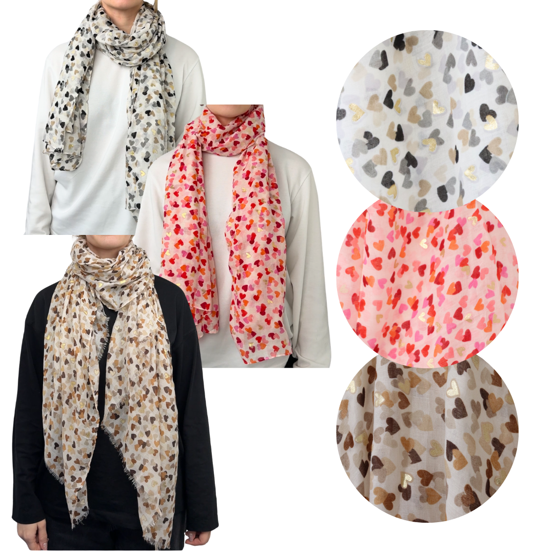 Tuch mit kleinen Herzen, Farbauswahl