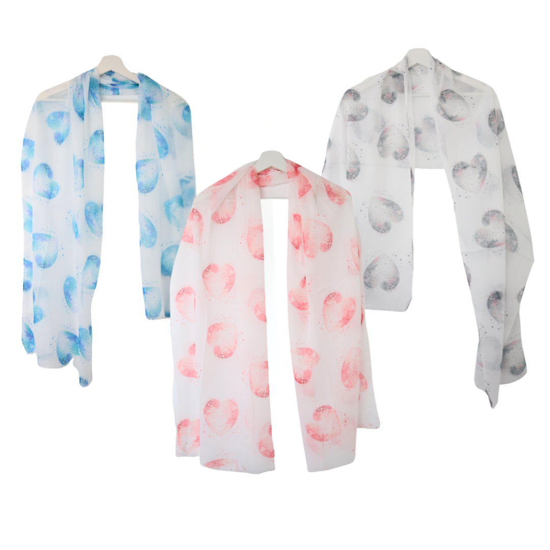 Dünnes Tuch mit Herzen, Farbauswahl