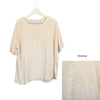 T-Shirt Creme mit Struktur