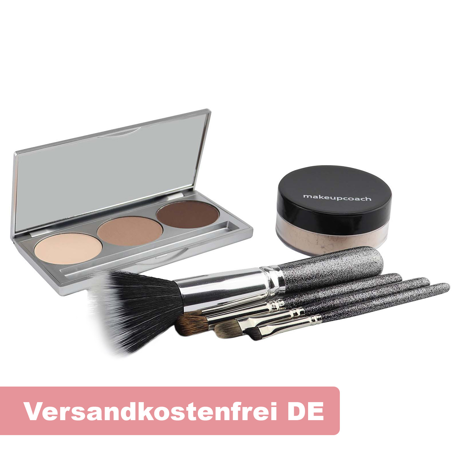 mit kurzen Pinseln / Silber/ Schlupfie Palette