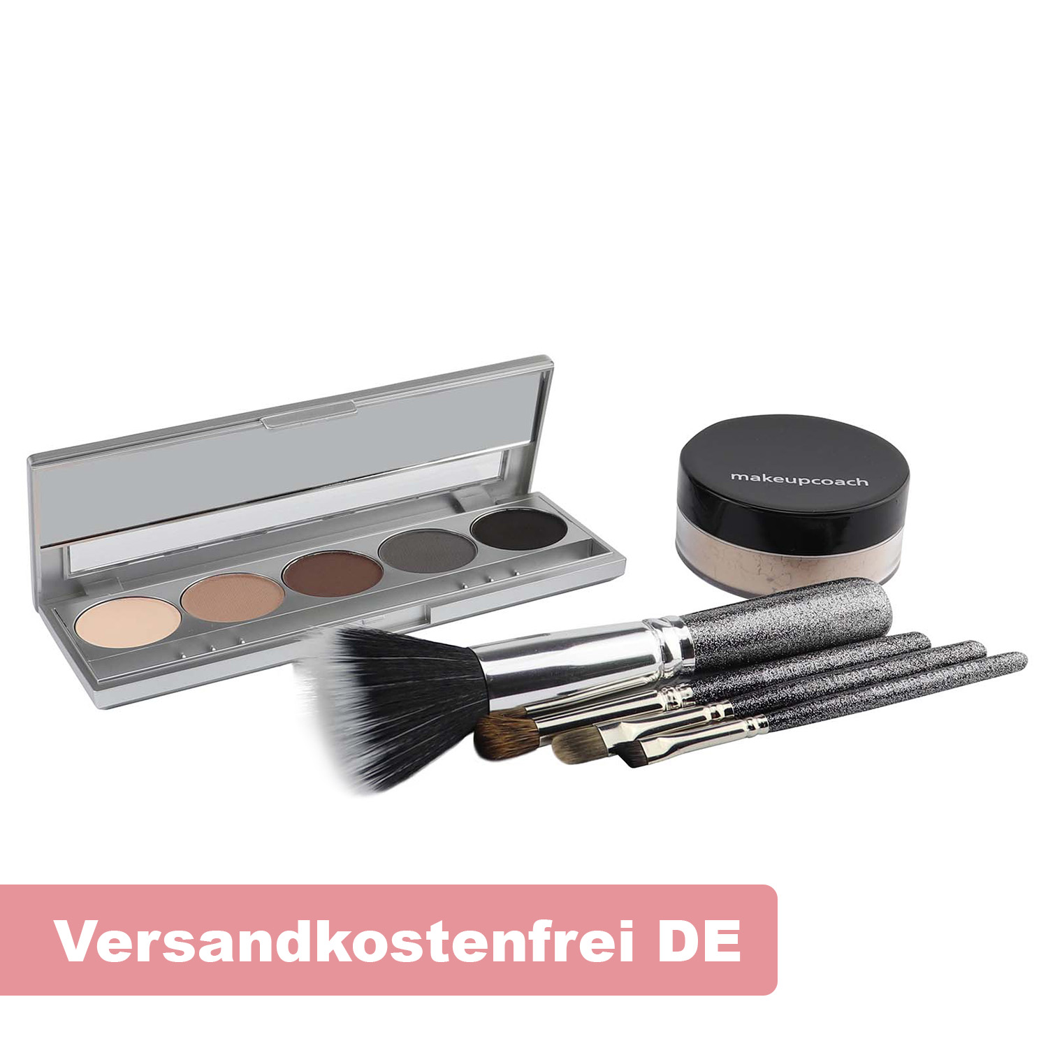 mit kurzen Pinseln , Silber / 5er Palette