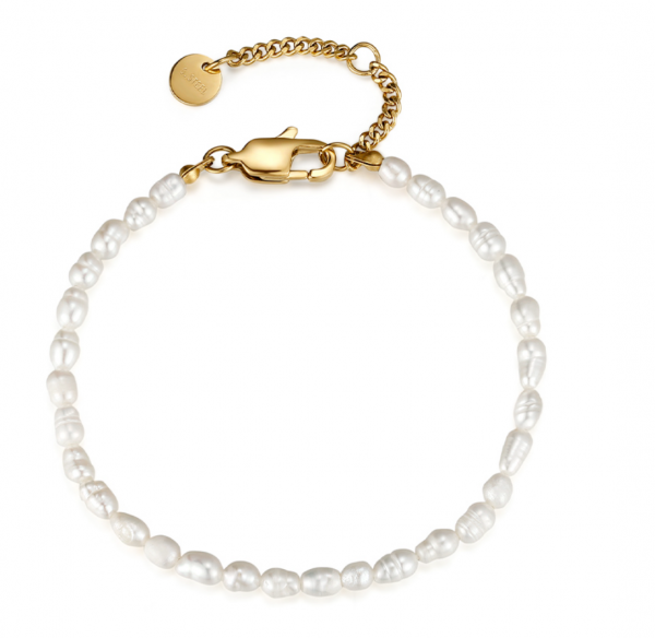 ICRUSH CLASSIC PEARLS ARMBAND Gold, www.makeupcoach.com